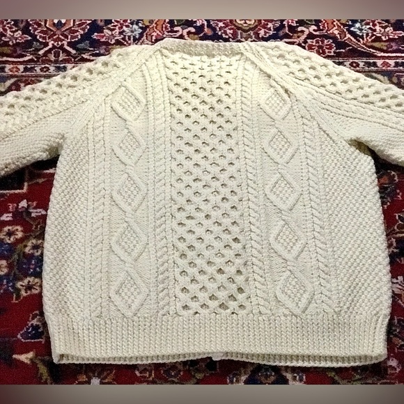 Vintage Men’s Large 100% Wool Handknit Donegal JOHN MOLLOY Irish Sweater - Picture 6 of 14